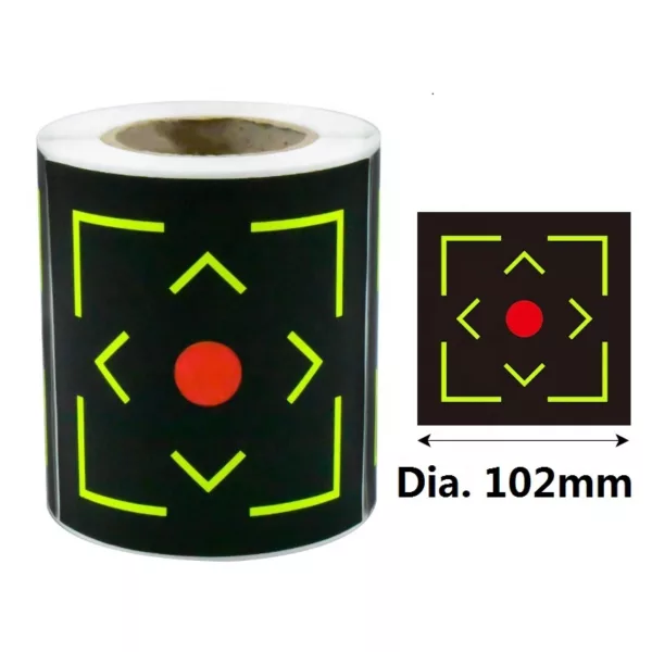 Square Paper Target Sticker 10.2cm 4inch Sticker Target 200pcs Roll Shooting Adhesive Splatter Reactive Targets - Image 5