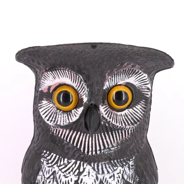 Outdoor Hollow Design Bird Deterrent Garden Protector PE Material Painted Garden Protector Realistic Owl Decoy - Image 2