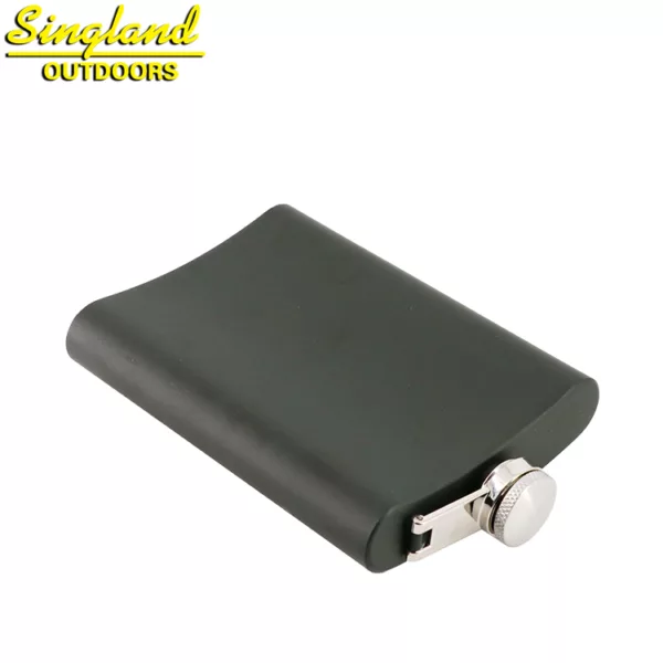 Camping Hip Flask Olive Green 8 oz Stainless Steel Pocket Hip Flask Hot Sale 8Oz Metal Whisky Stainless Steel Hip Flask - Image 5