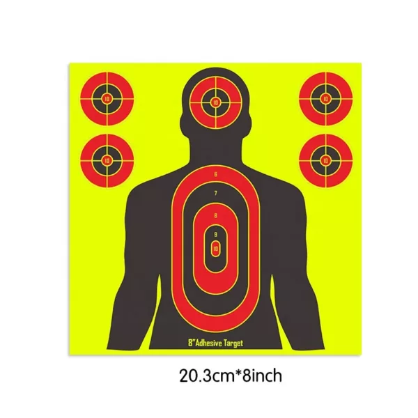 Different Size Splatter Reactive Targets Self Adhesive Paper Targets Can Shave Silhouette 203mm 8inch Paper Target - Image 5