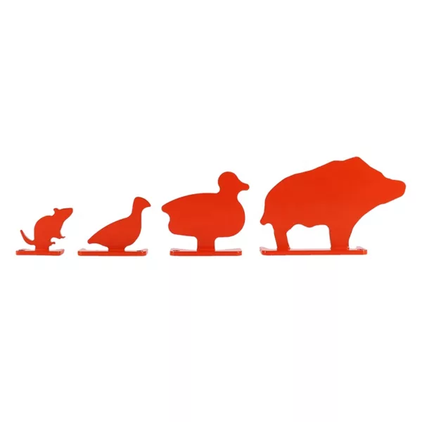 4 pcs Animal Steel Target Sets of Boar  Pigeon Duck and Mouse Animal Silhouette Target Sets - Image 4