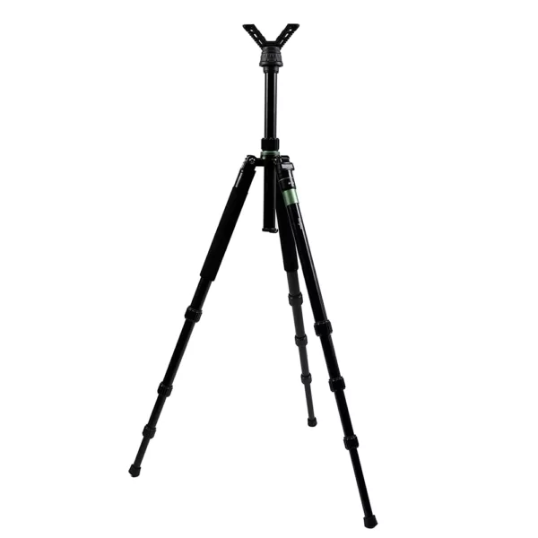 Hunting Tripod Shooting Stick with 2 Pcs Adjustable Height 360 Degrees Rotate V Yoke Shooting Rest