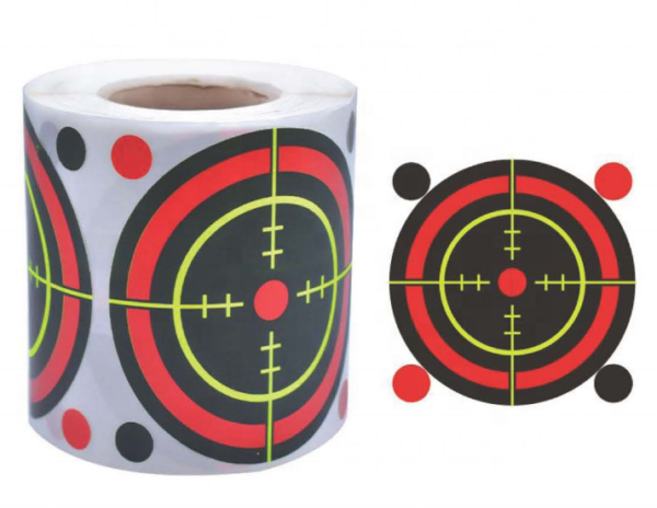 Outdoor Paper Target Sticker 7.6cm 3inch Sticker Target 200pcs Roll Adhesive Splatter Reactive Paper Targets