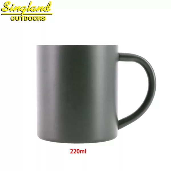 200ml 7oz  Olive Green Camping Mug Cuo Stainless Steel Double Wall Insulated Mug