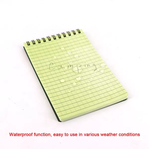 All Weather Pocket Notepad with Cover Steno Pad Memo Book Grid Paper Writing Waterproof Teaproof Notebook - Image 3