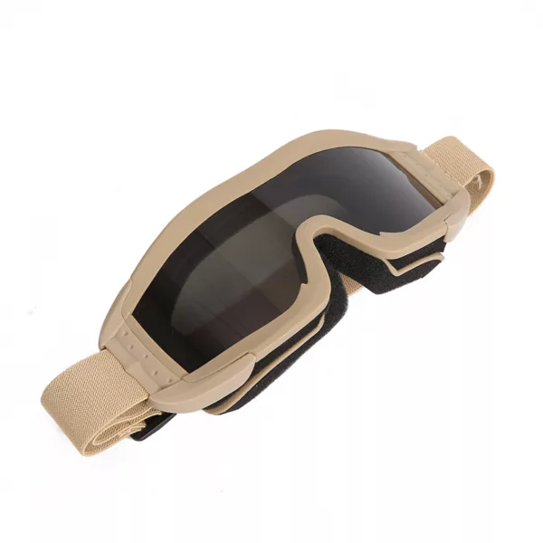 Cycling Full Frame Portable gog gle Glasses with 3 Anti Fog Interchangeable lenses for Motorcycle Cycling Paintball Hunting - Image 2