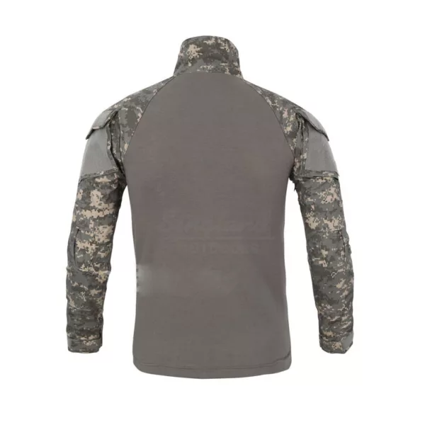 Men's Tactical Clothes Shirt and Combat Pants Set Long Sleeve 1/4 Zip Outdoor Military Frog Suit Uniform ACU Camo - Image 2