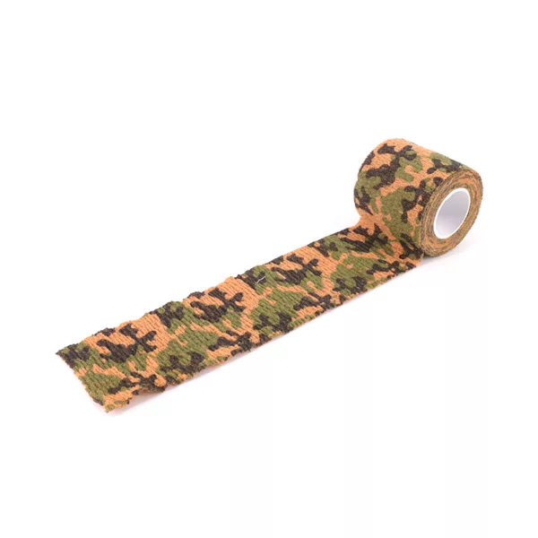 Woodland Camo Multi-Functional Self-Clinging Cotton Hunting Camo Tape 5 cm x 4.5 m - Image 3