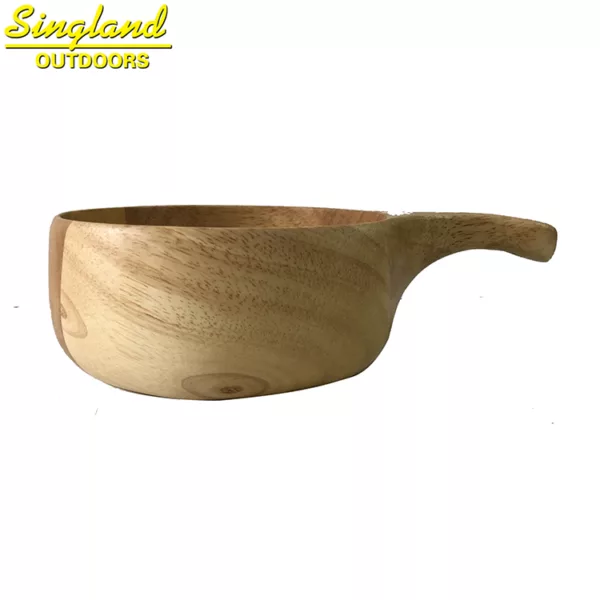 Solid Rubber Wooden Cup Outdoor Drinking Cup Solid Rubber Soup Cup Coffee Mug - Image 2