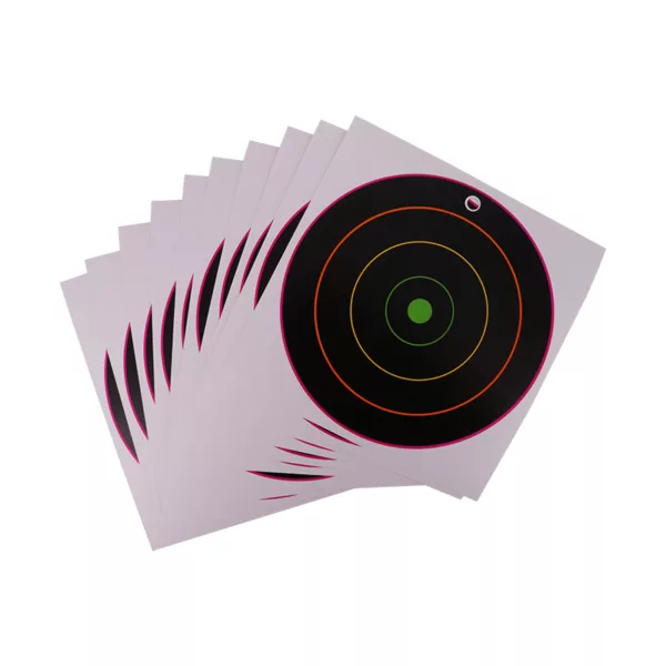 8" 10pcs Multi-Color Bull's-Eye Target Training Aim Paper Shooting Targets - Image 3