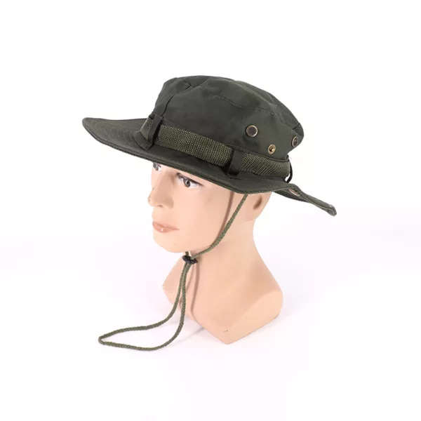 Boonie Hat OD Green Outdoor Bucket Hats Sun Protective Fishing Safari Sun Hat Tactical Cap