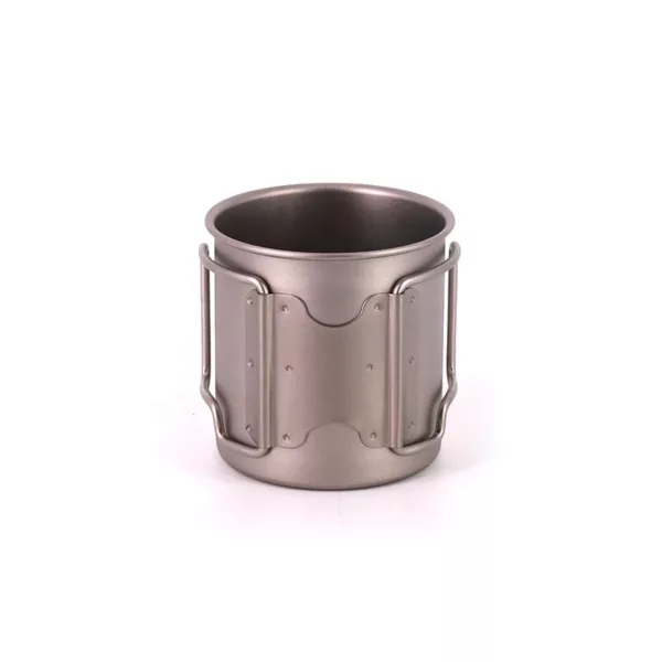 Singland Camping Traveling Home Handle Titanium Pot without Lid Ultralight Water Tea Coffee Mug Titanium Cup 220ml - Image 3