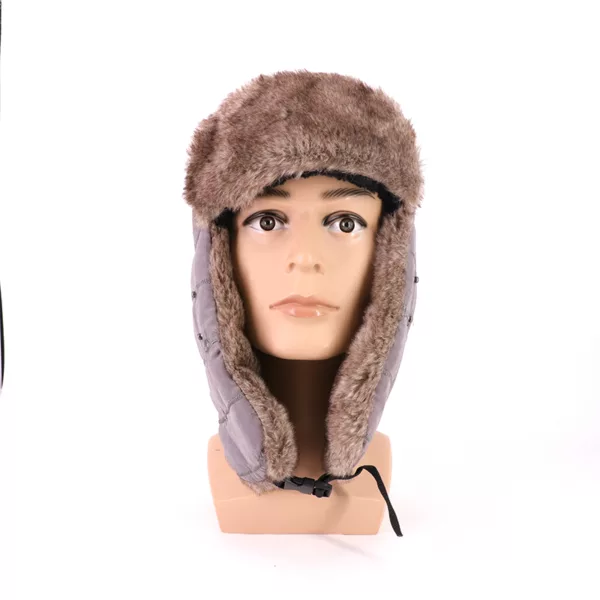 Outdoor Camping Unisex Faux Fur Lined Trapper Warm Windproof Winter Russian Flying Helmet Hats - Image 2