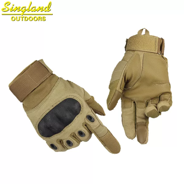 Combat Full Finger Rubber Hard Knuckle Gloves Hunting Paintball Outdoor Sport Gloves - Image 2