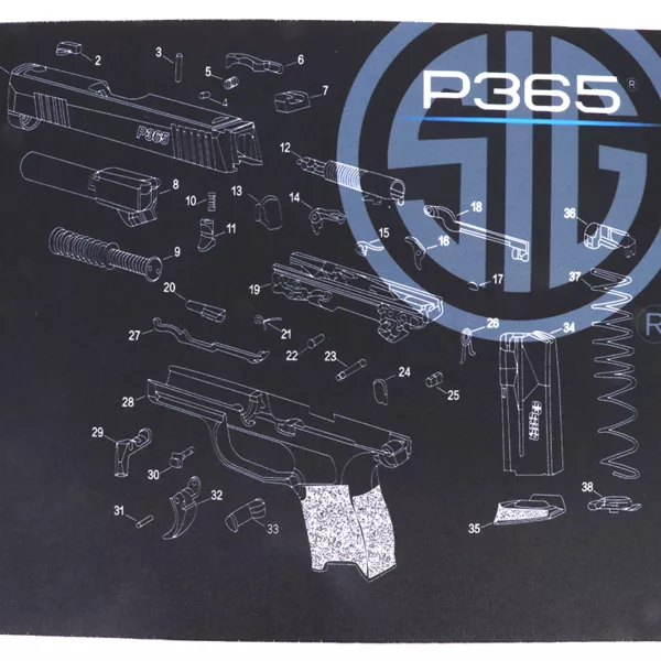 Shooting Accessories Tactical Cleaning Mat with Parts Diagram and Instructions for Use - Image 3