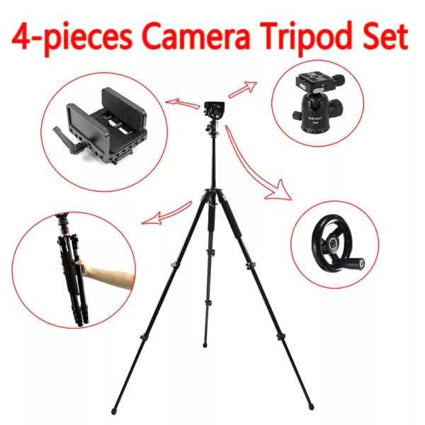 4-pcs Set Outdoor Tactical Tripod Hunting Hold Accessories Adjustable Camera Tripod Set - Image 2