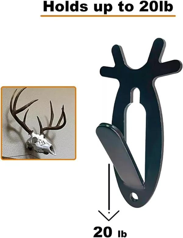 European Mount Skull Hanger, Antler Deer Skull Hooks Easy Installation for Living Room Bedroom Home Decor Indoor and Outdoor Use - Image 5