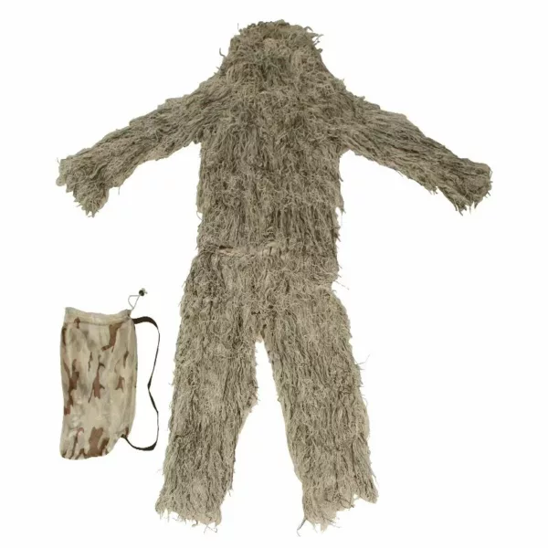 Outdoor Snow Game Hunting and Shooting Accessories 3D 4-Piece Desert Camo Clothing Camo Ghillie Suit - Image 2