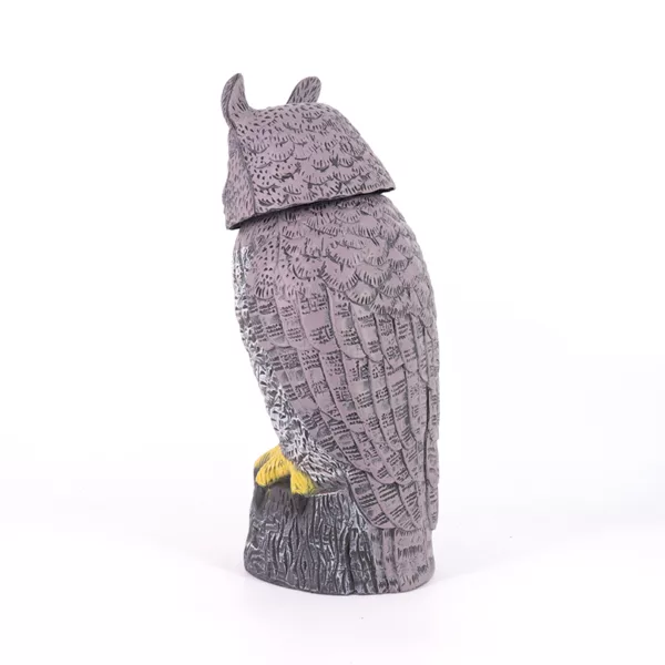 Outdoor Garden Yard Hunting PE Material Wind Contral Rotating Head Owl Bird Scarecrow Decoys - Image 3