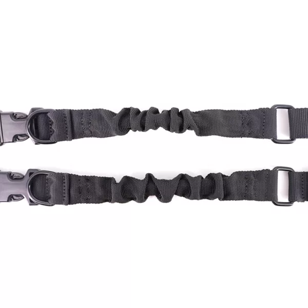 Black Outdoor Adjustable Shooting Sling Shoulder Strap Rotating Double Point Bungee Sling With Metal Hook - Image 5