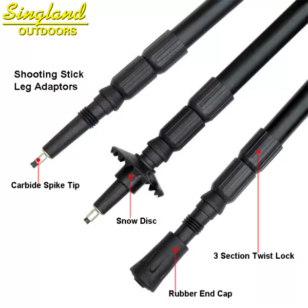 Hunting Equipment Accessory V Shaped Rotating Yoke Telescopic Shooting Stick Tri-Pod - Image 4