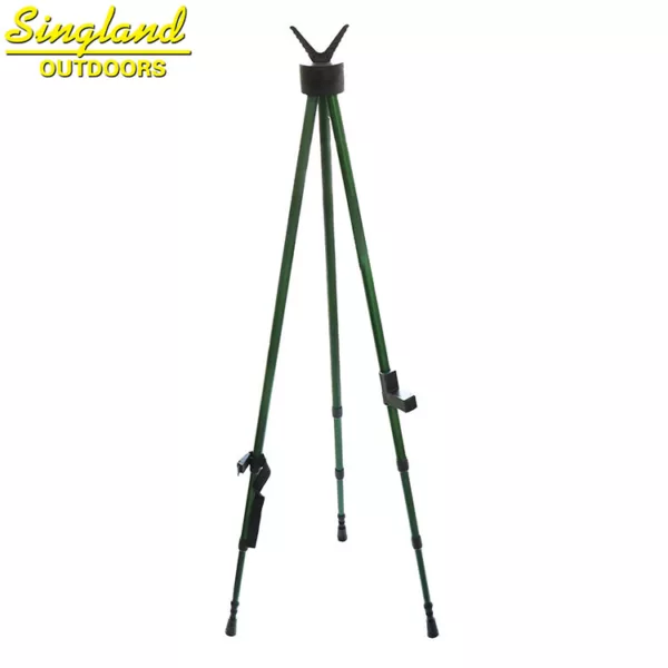 Hunting Equipment Accessory V Shaped Rotating Yoke Telescopic Shooting Stick Tri-Pod - Image 3