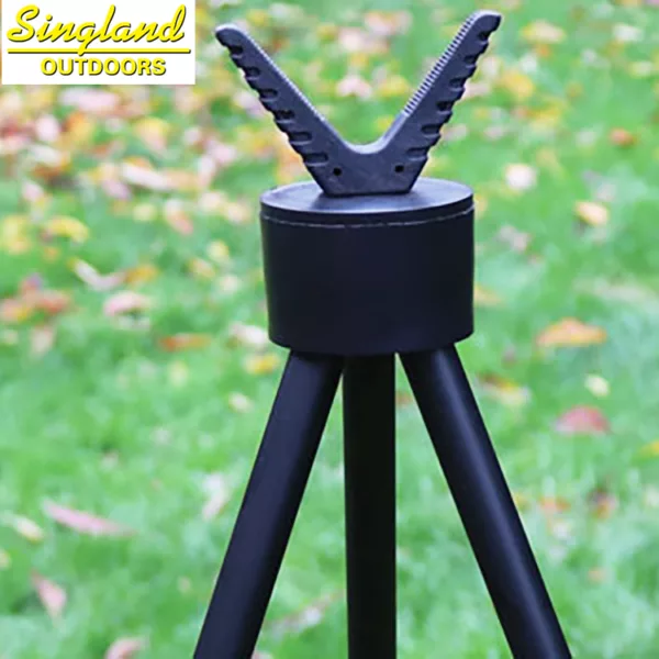 Hunting Equipment Accessory V Shaped Rotating Yoke Telescopic Shooting Stick Tri-Pod - Image 5