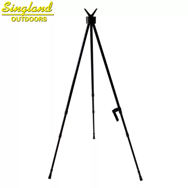 Hunting Equipment Accessory V Shaped Rotating Yoke Telescopic Shooting Stick Tri-Pod