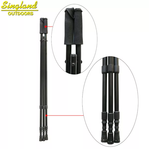 Hunting Accessory Adjustable Telescopic Tripod Hunting/Shooting  Walking Stick - Image 6