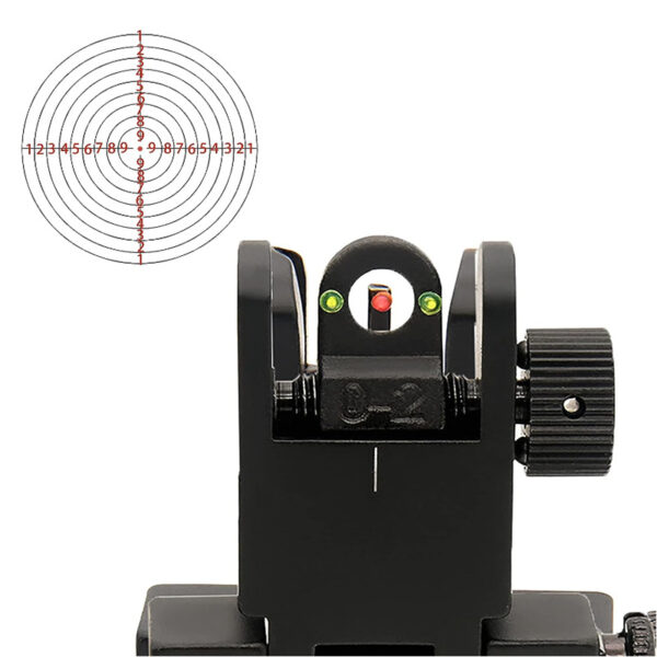 45 Degree Offset Flip Iron Sight Fiber-Optic Sight Aiming - Image 5