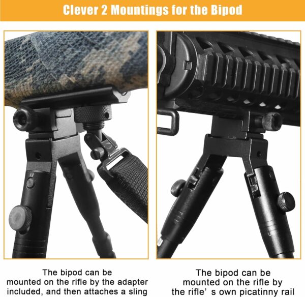 Tactical Bipod Foldable Rifle Bipod for Picatinny Rail - Image 4