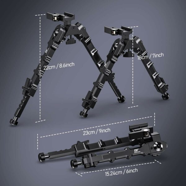 Tactical Rifle Bipod Height From 7 to 9 inches Picatinny Bipod - Image 6