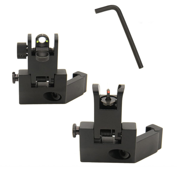 45 Degree Offset Flip Iron Sight Fiber-Optic Sight Aiming - Image 7