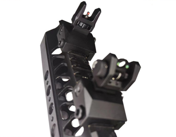 90 Degree Folding Machine Sight With Green Red Fiber Points lron Sights Adjustable Fast Transition - Image 3