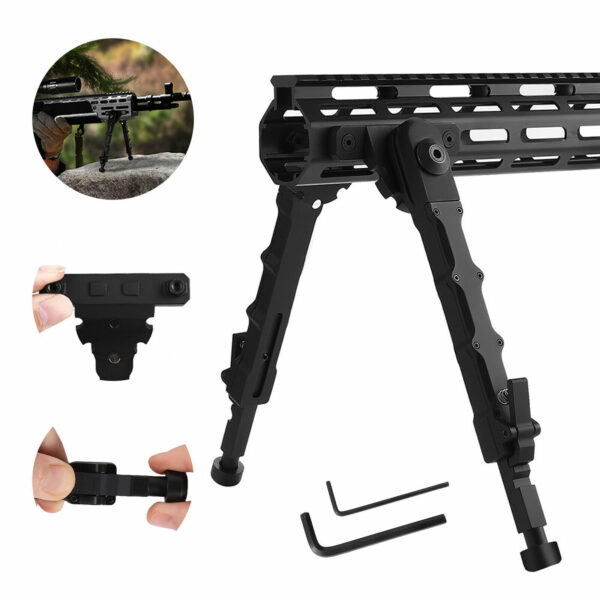 V9 Split Support Bipod Support Aluminum Alloy Support for Shooting, Hunting and Telescope - Image 8