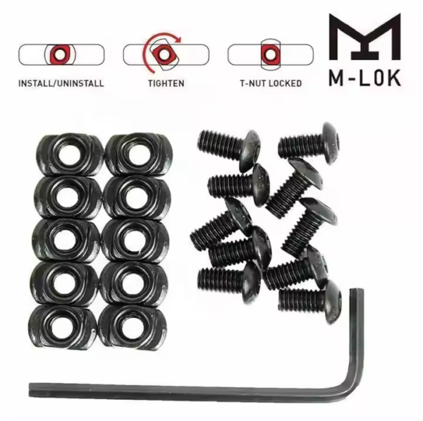 Mlock Nuts and Bolts Set of 10 pcs Replacement Set for Rail Parts - Image 6