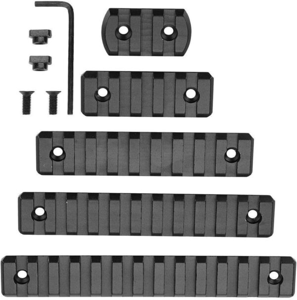 Aluminum Accessory Rail Set for Mlok with T-Nuts & Screws - Image 3