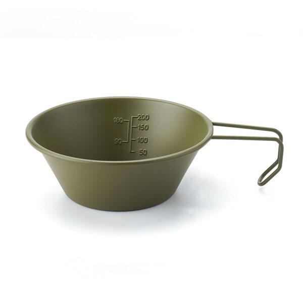 250-300ml Different Color and Non-stick Coating Camping Sierra Bowl with Handle Portable Stainless Steel Sierra Cup with Scale - Image 5