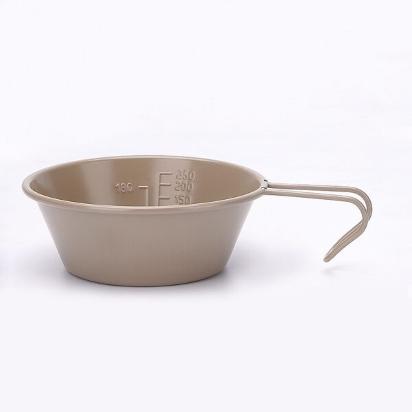 250-300ml Different Color and Non-stick Coating Camping Sierra Bowl with Handle Portable Stainless Steel Sierra Cup with Scale - Image 7