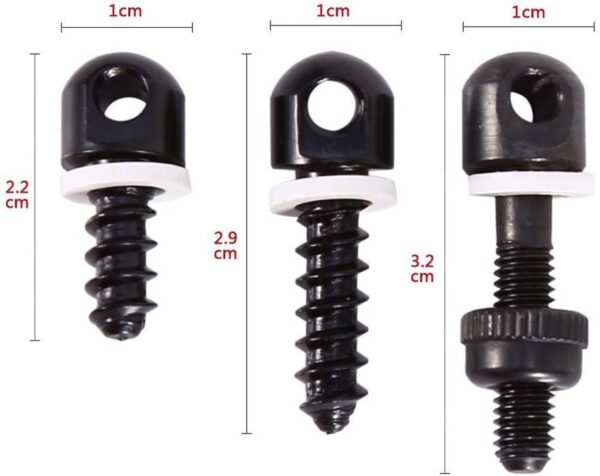 1/2", 3/4" Wood Sling Swivel Screws 7/8'' Studs Base - Image 2