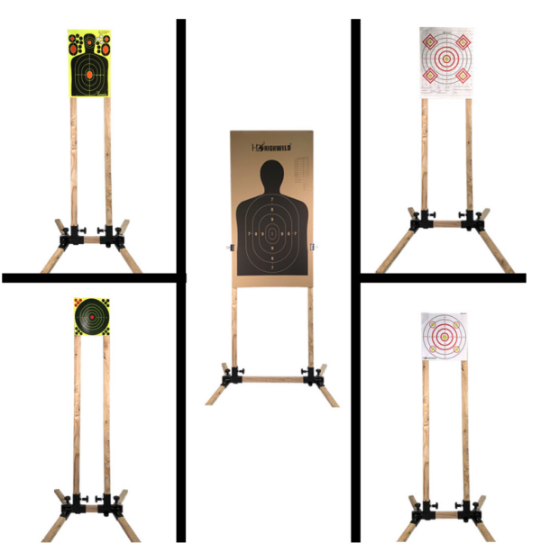 Paper Target Sheet Archery Shooting & Cardboard Targets Includes H Shape Base, Cardboard Target Box, Ground Anchors, Target Clip - Image 3