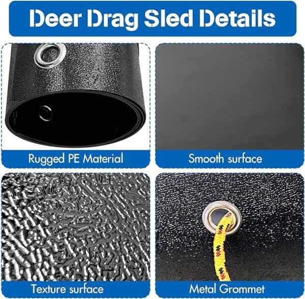 New Design Multi-Purpose Utility Deer Drag Sleds Waterproof Sliding Mat - Image 4