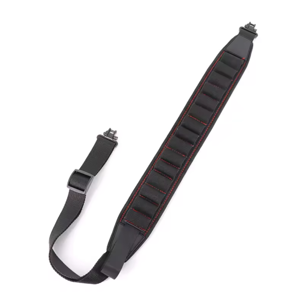 Shooting Neoprene Sling Adjustable 2 Point Strap With 15 Holders With Metal Swivel Padded Sling Shoulder Strap