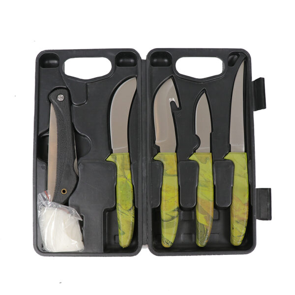 Green Style Multipurpose Wild Field 6pcs Hunting Fishing Knife Set