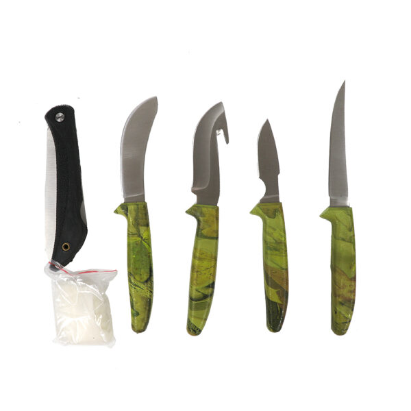 Green Style Multipurpose Wild Field 6pcs Hunting Fishing Knife Set - Image 2