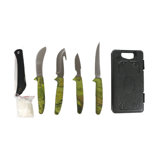 Green Style Multipurpose Wild Field 6pcs Hunting Fishing Knife Set - Image 3