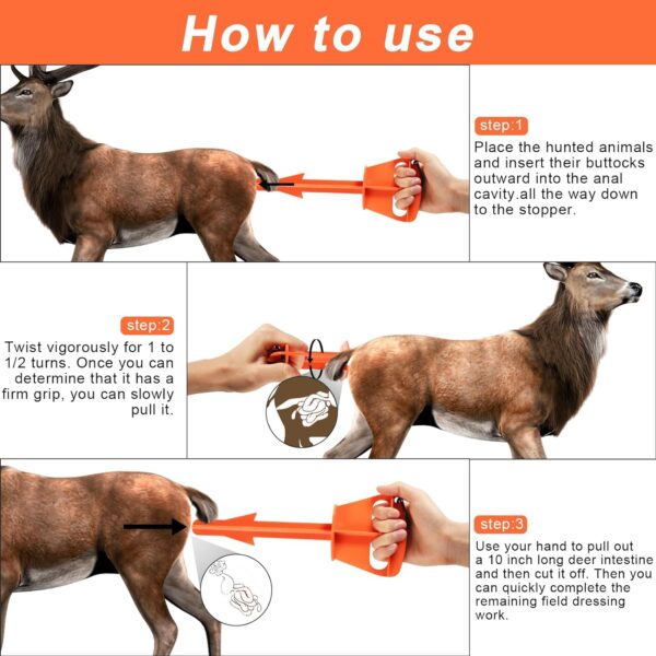 Deer Butt Out Hunting Accessories Multifunctional Large Animal Anal Cleaning Tool - Image 4