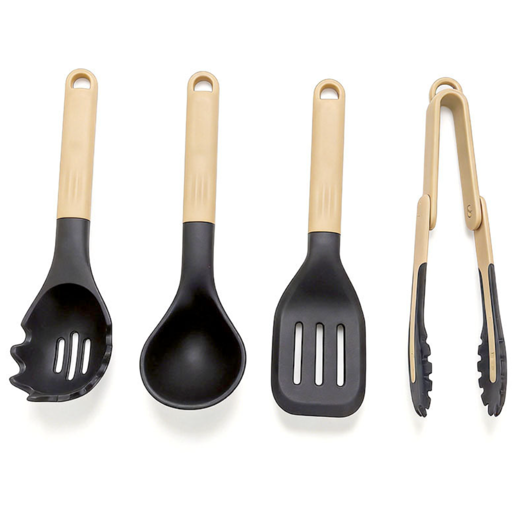Mini Silicone Foldable 4 Piece Silicone BBQ Utensil Set Portable Heat Resistant Cooking Tools for Camping Kitchen - Image 3